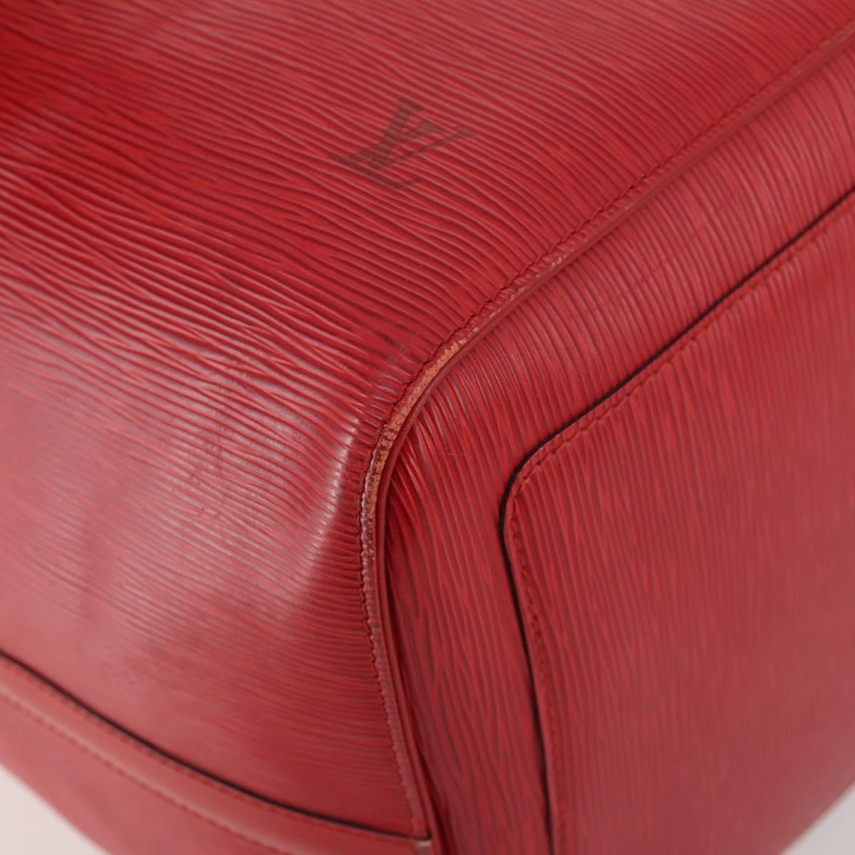 LOUIS VUITTON Epi Keepall 55 Boston Bag Red M42957 LV Auth LNZ240