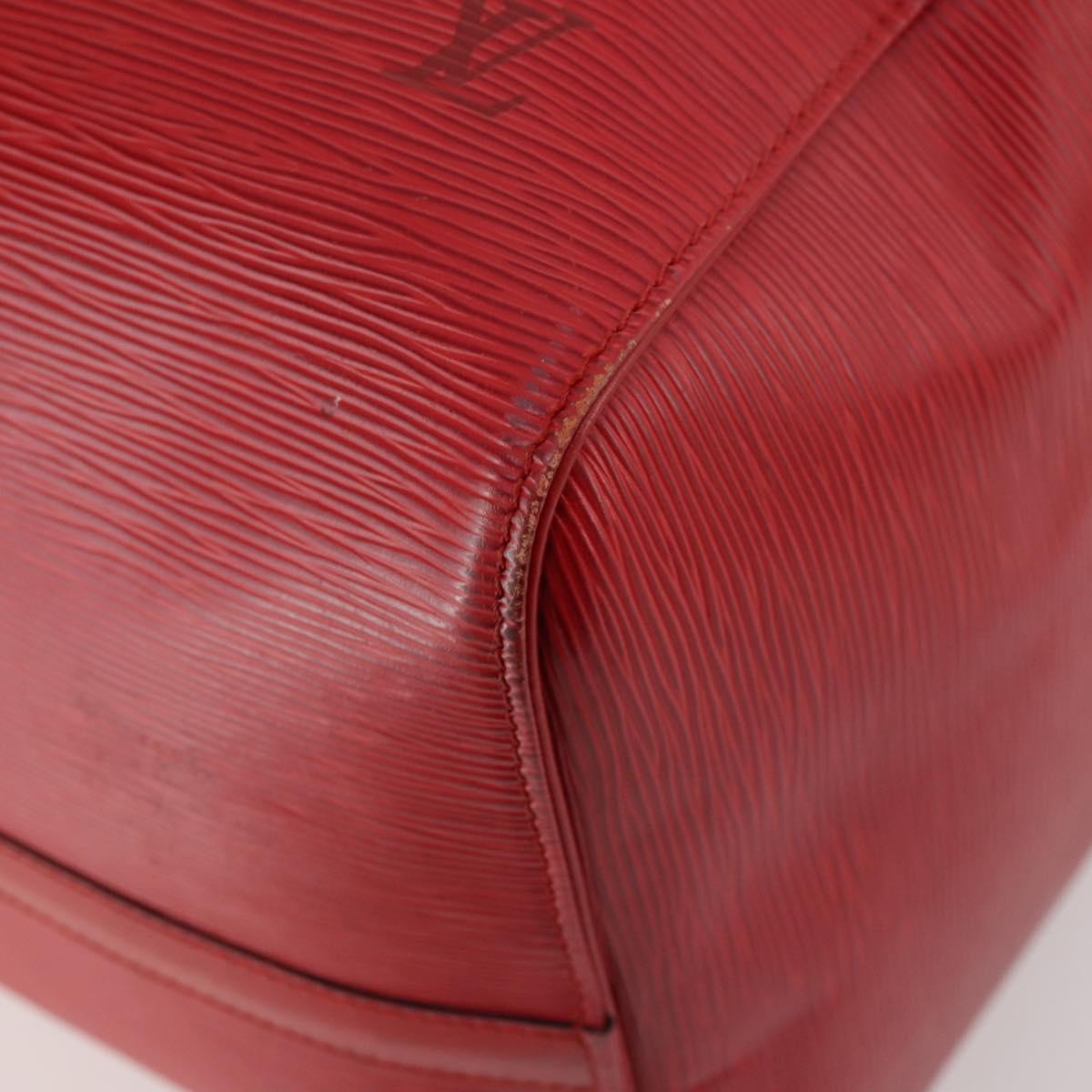 LOUIS VUITTON Epi Keepall 55 Boston Bag Red M42957 LV Auth LNZ240