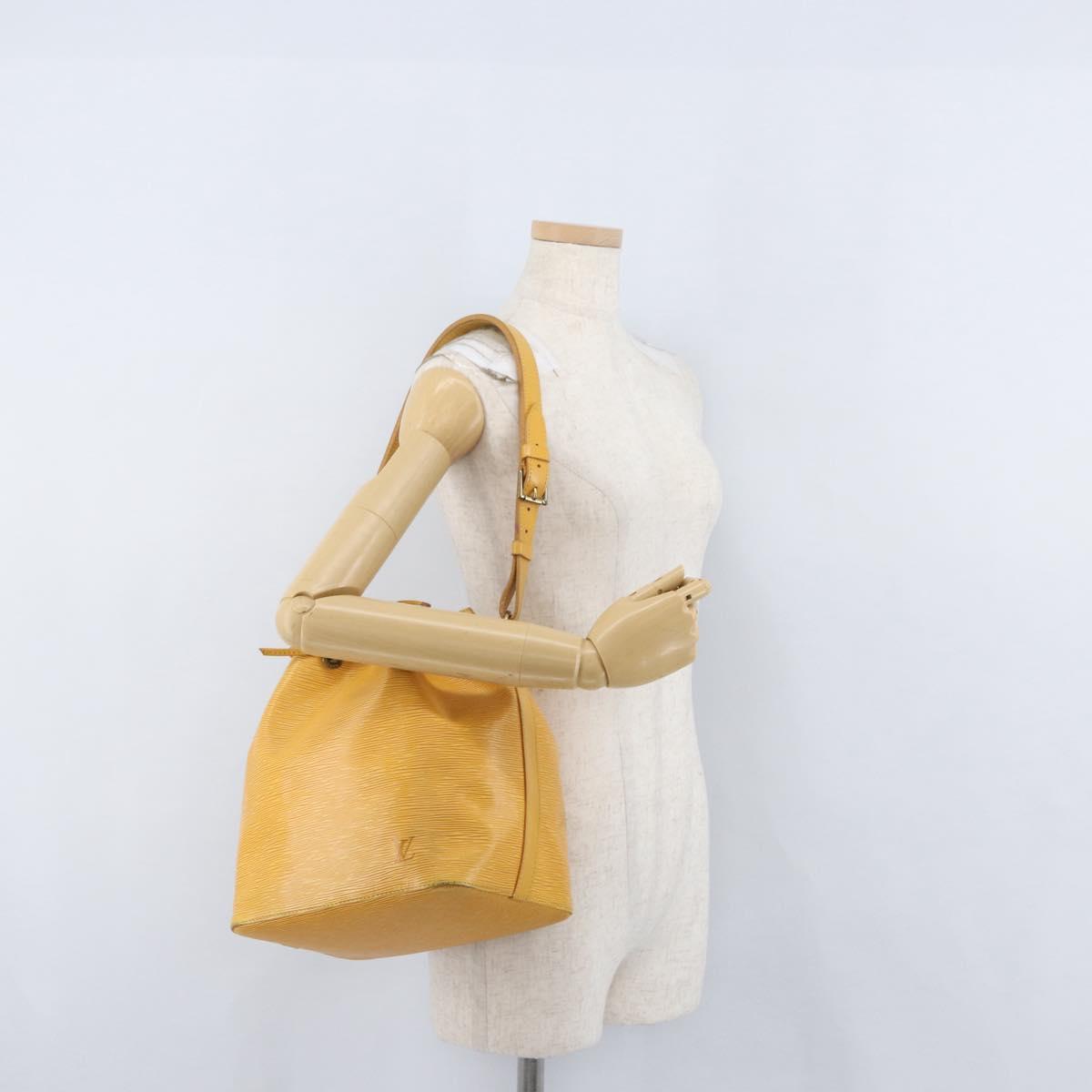 LOUIS VUITTON Epi Petit Noe Shoulder Bag Yellow M44109 LV Auth LNZ242