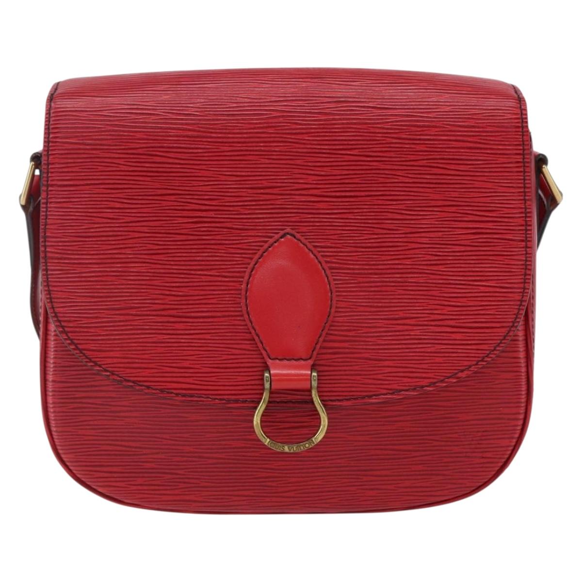 LOUIS VUITTON Epi Saint Cloud GM Shoulder Bag Red M52197 LV Auth LNZ246