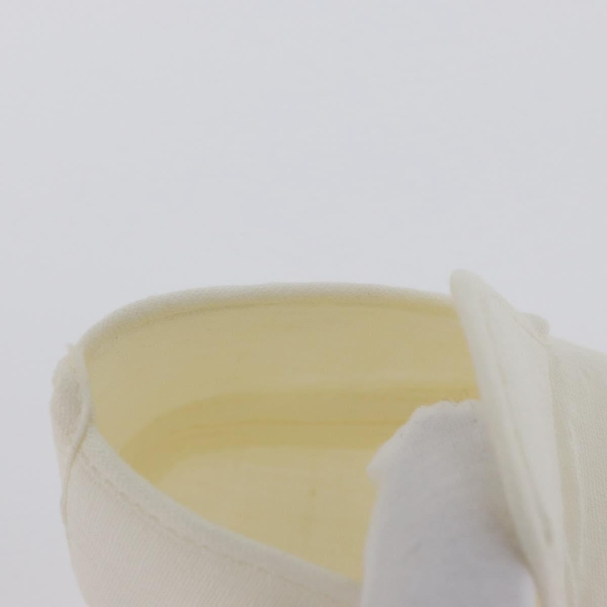 HERMES Baby Shoes linen White Auth LNZ251