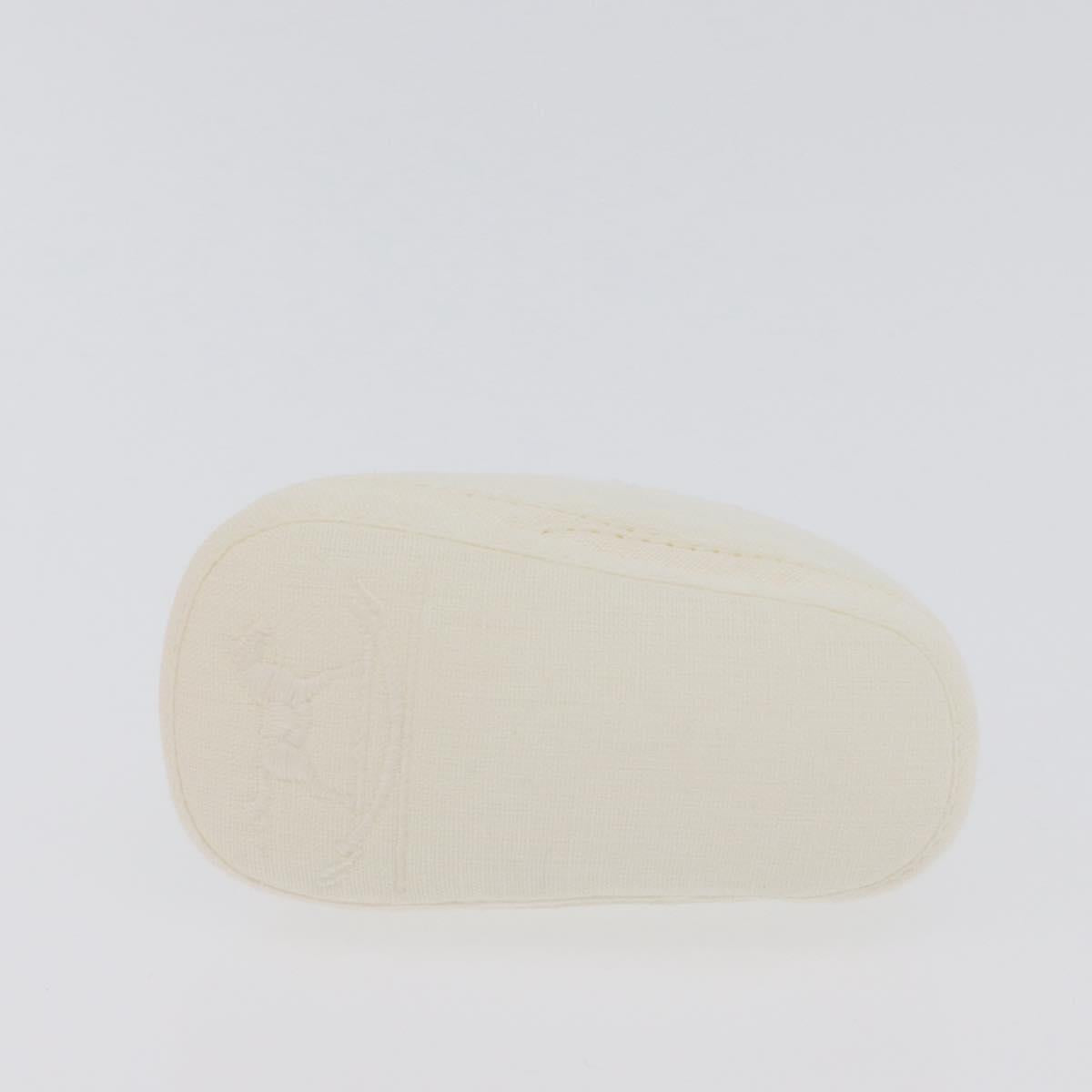 HERMES Baby Shoes linen White Auth LNZ251