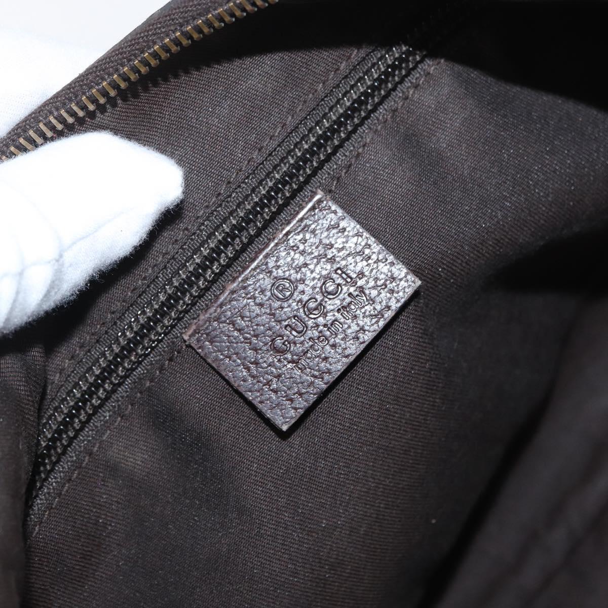 GUCCI Web Sherry Line GG Canvas Shoulder Bag Beige Gold 181092 Auth LNZ253