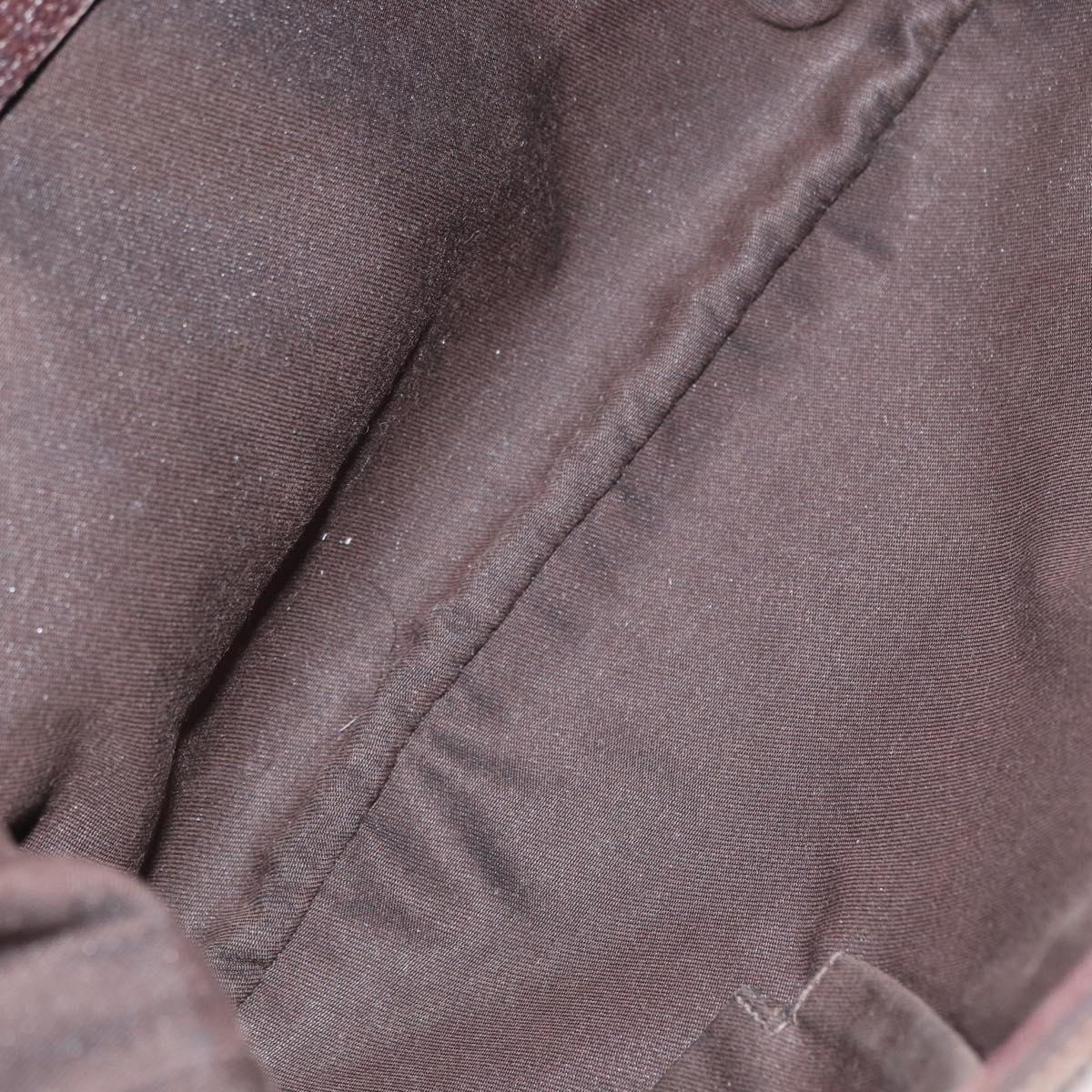 GUCCI Web Sherry Line GG Canvas Shoulder Bag Beige Gold 181092 Auth LNZ253