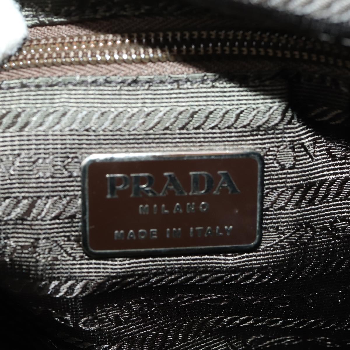 PRADA Backpack Nylon Khaki Silver Auth LNZ259