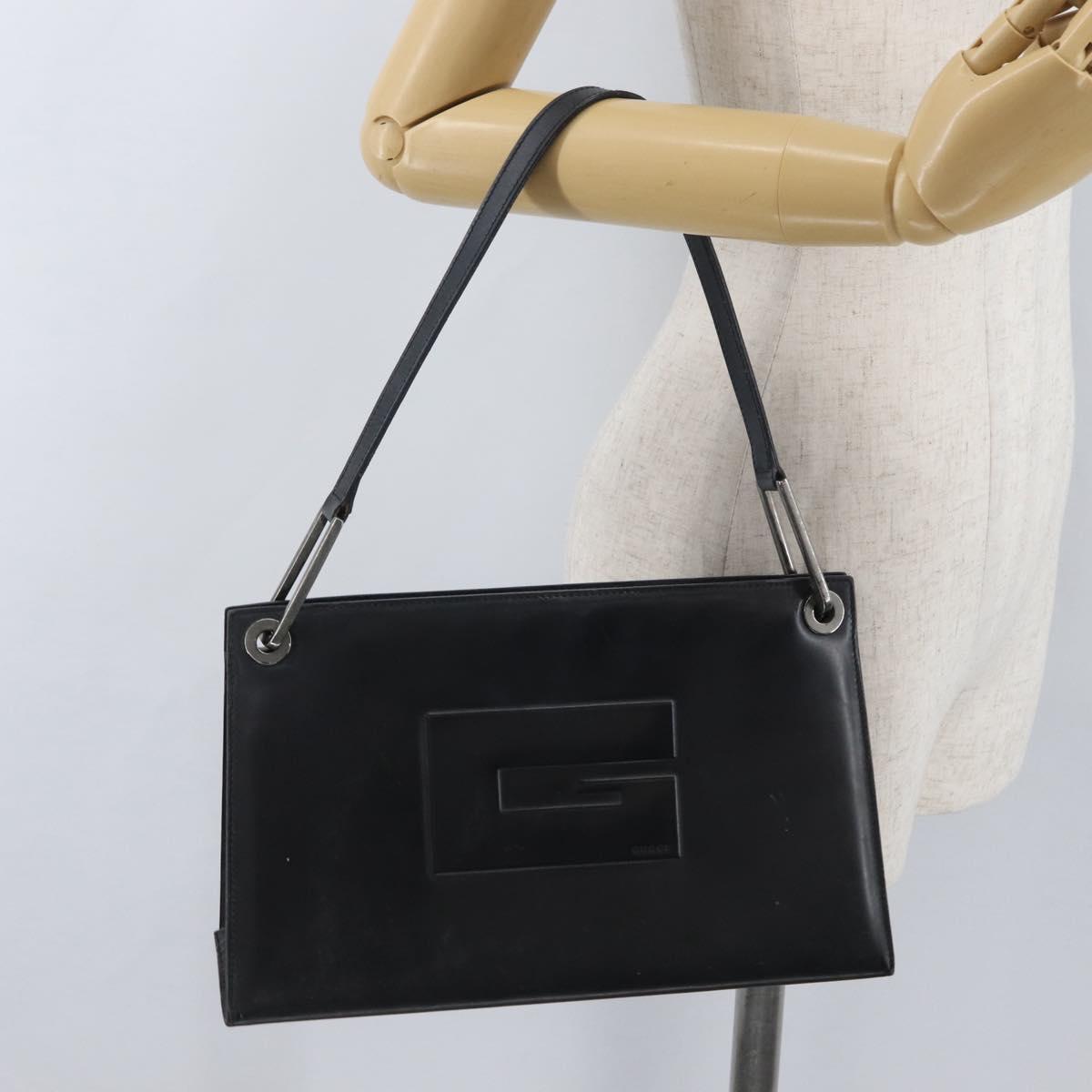 GUCCI Shoulder Bag Patent leather Brown Silver 001 3034 1705 Auth LNZ260