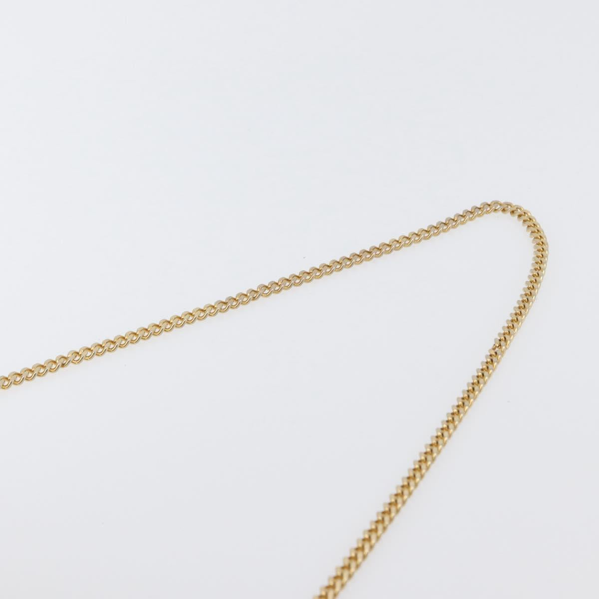 Christian Dior Trotter Canvas Chain Shoulder Bag Navy Gold Auth LNZ261