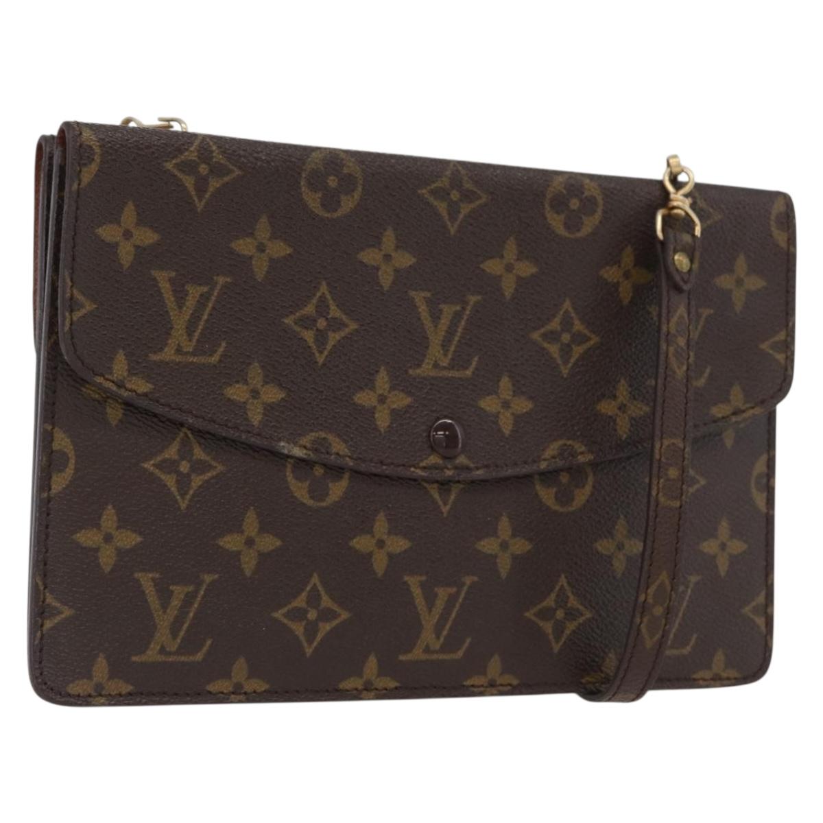LOUIS VUITTON Monogram Double Rabat Shoulder Bag M51815 LV Auth LNZ263