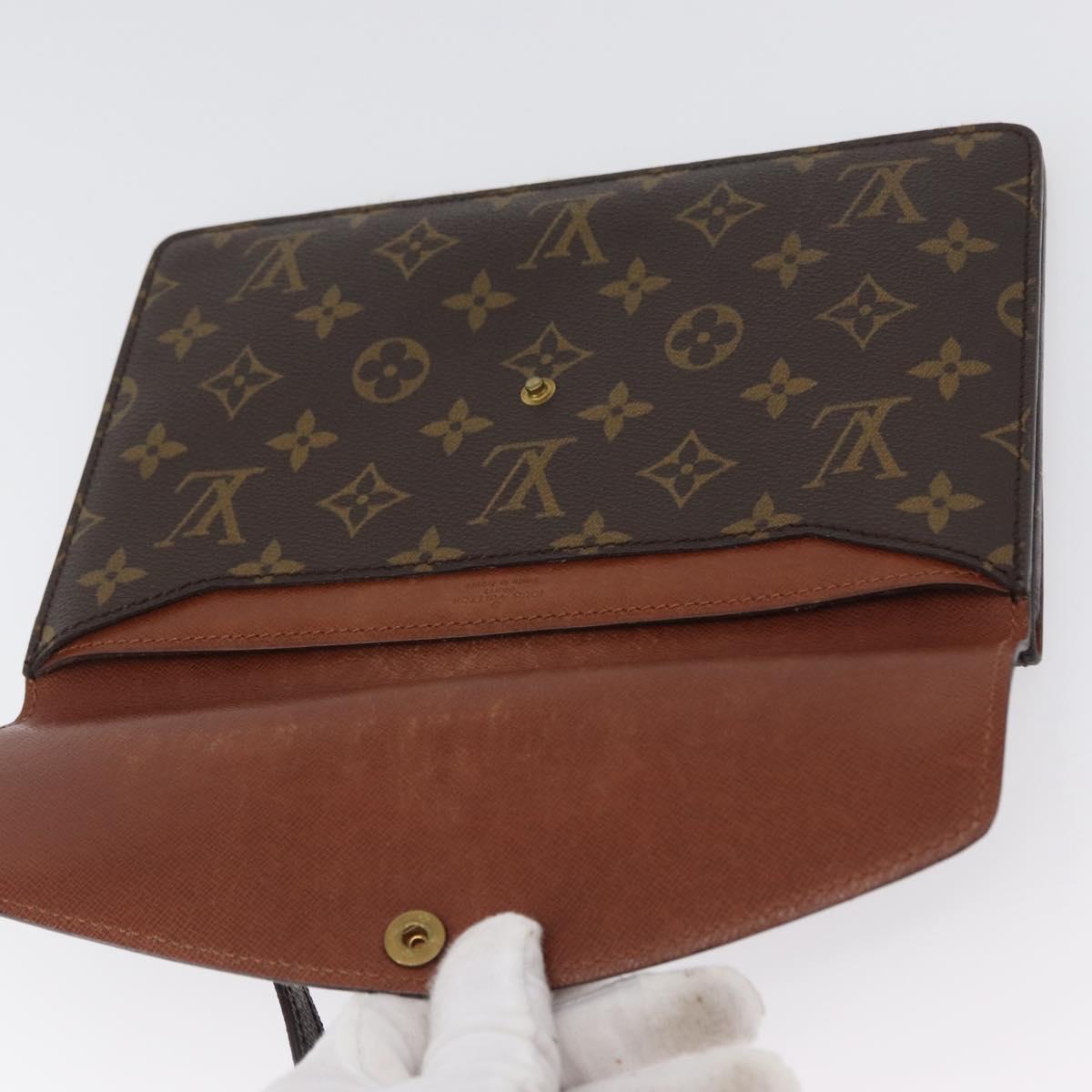 LOUIS VUITTON Monogram Double Rabat Shoulder Bag M51815 LV Auth LNZ263