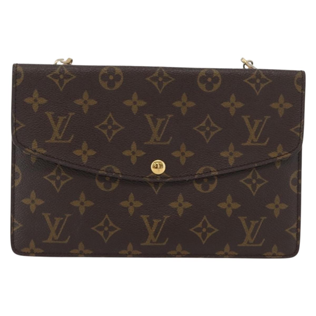 LOUIS VUITTON Monogram Double Rabat Shoulder Bag M51815 LV Auth LNZ263