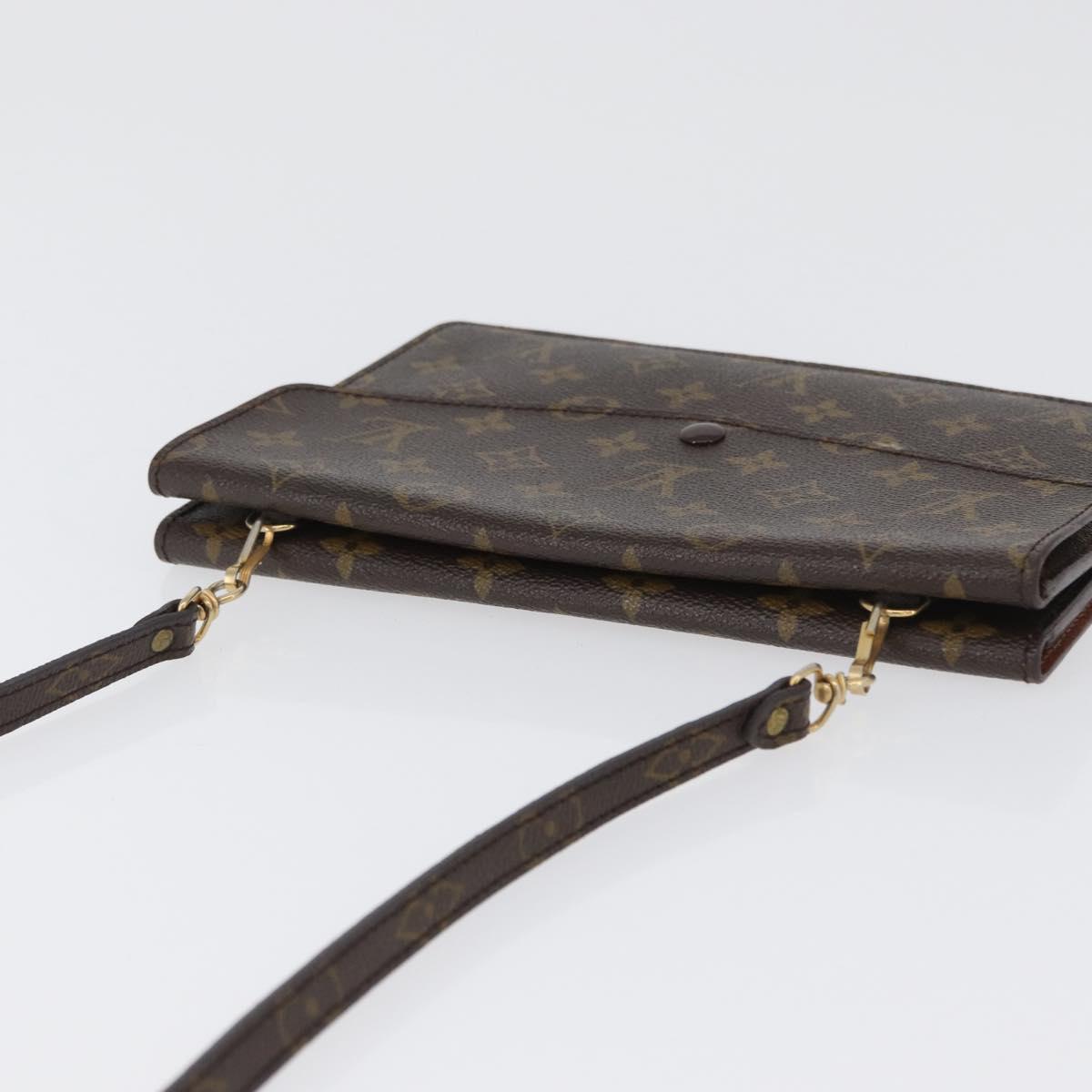 LOUIS VUITTON Monogram Double Rabat Shoulder Bag M51815 LV Auth LNZ263