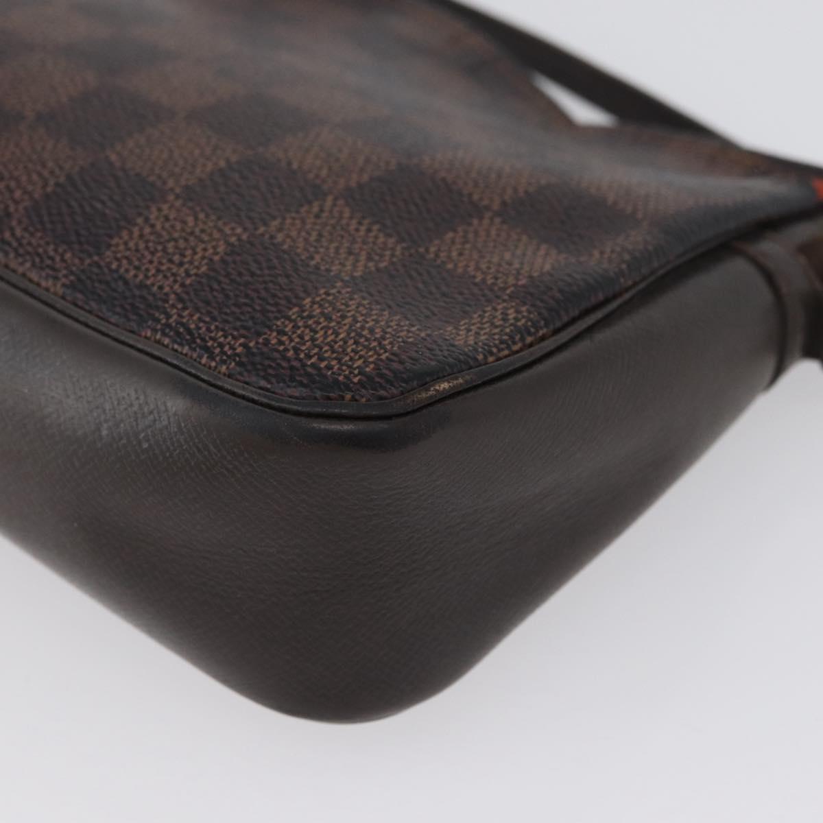 LOUIS VUITTON Damier Ebene Trousse Makeup Pouch N51982 LV Auth LNZ264