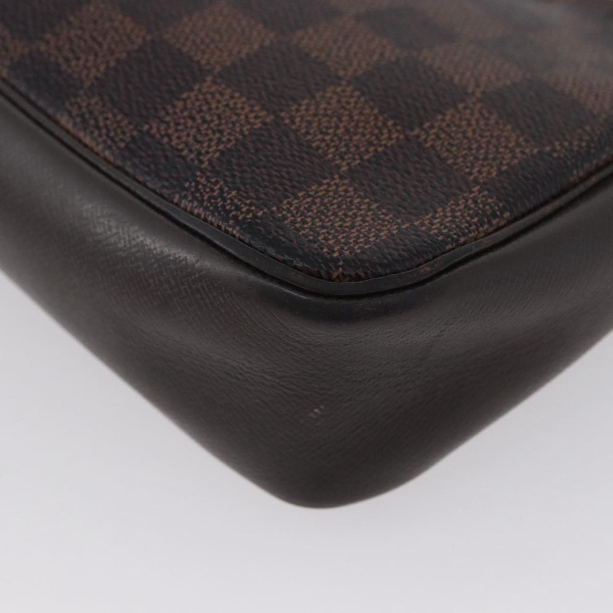 LOUIS VUITTON Damier Ebene Trousse Makeup Pouch N51982 LV Auth LNZ264