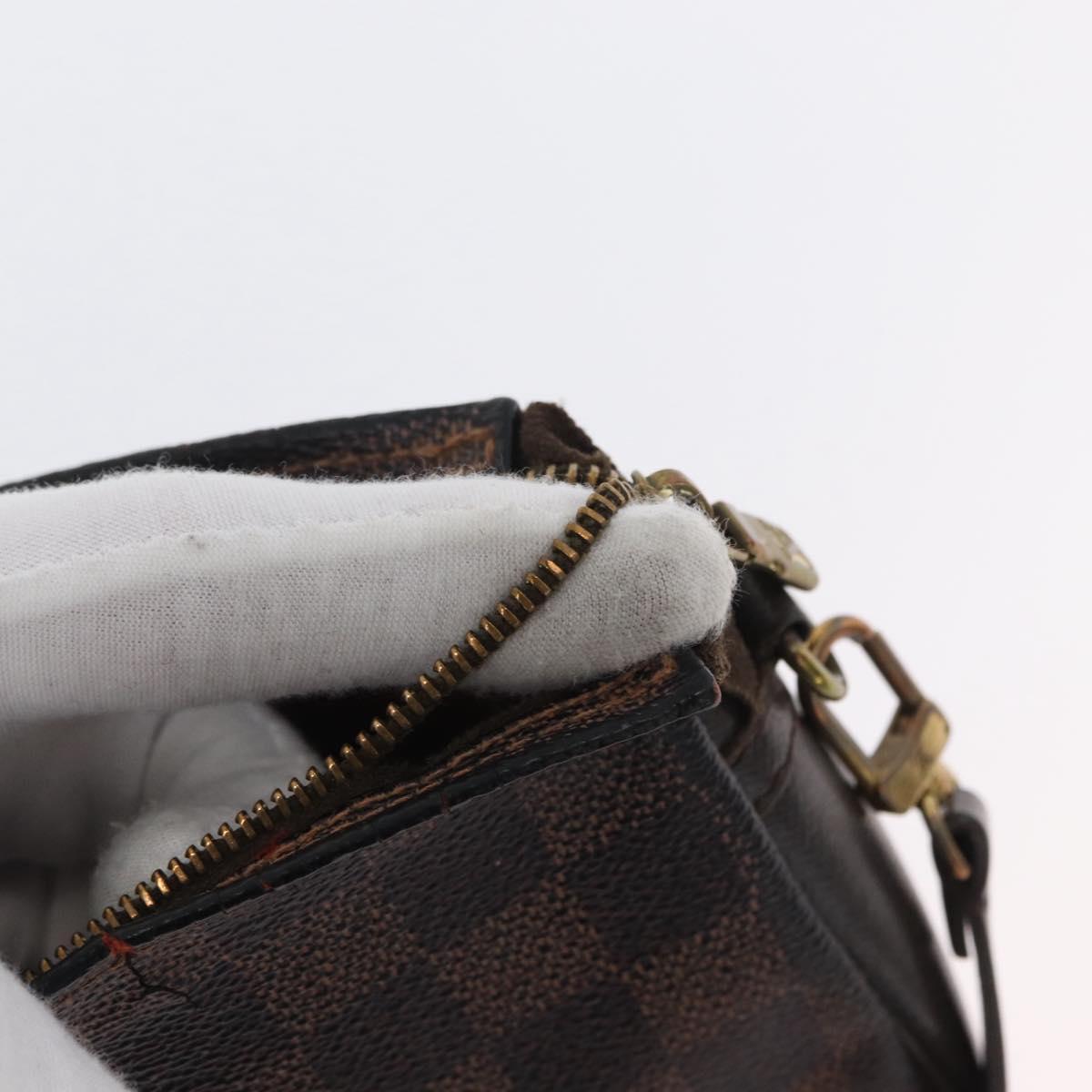 LOUIS VUITTON Damier Ebene Trousse Makeup Pouch N51982 LV Auth LNZ264