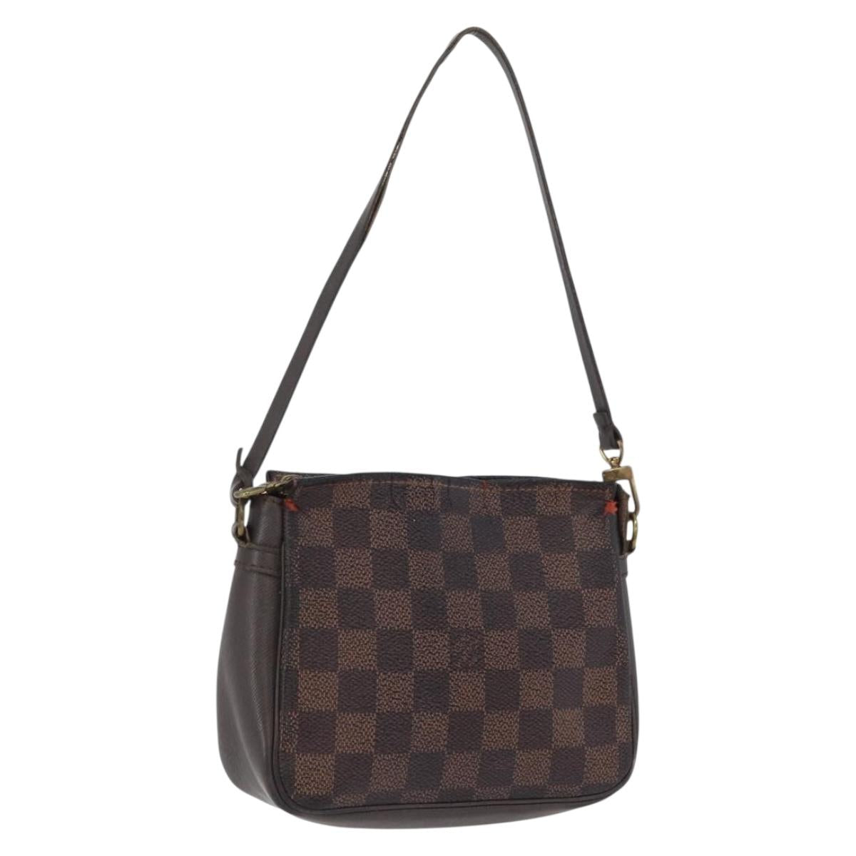 LOUIS VUITTON Damier Ebene Trousse Makeup Pouch N51982 LV Auth LNZ264