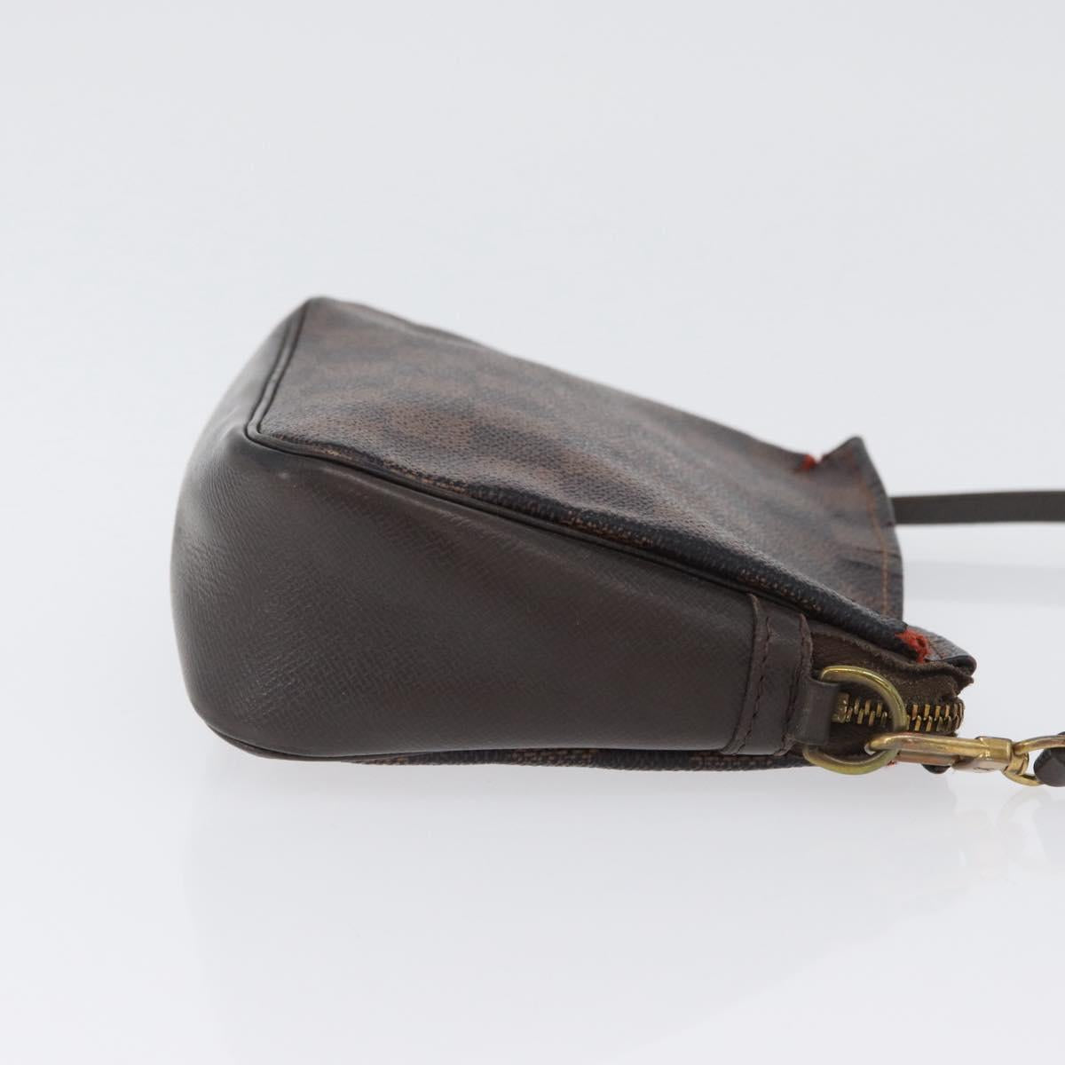 LOUIS VUITTON Damier Ebene Trousse Makeup Pouch N51982 LV Auth LNZ264