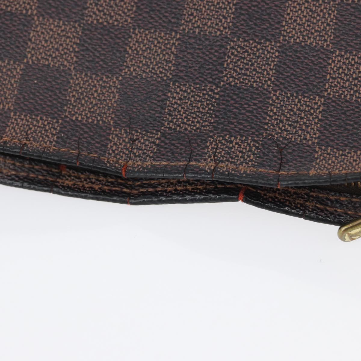 LOUIS VUITTON Damier Ebene Trousse Makeup Pouch N51982 LV Auth LNZ264