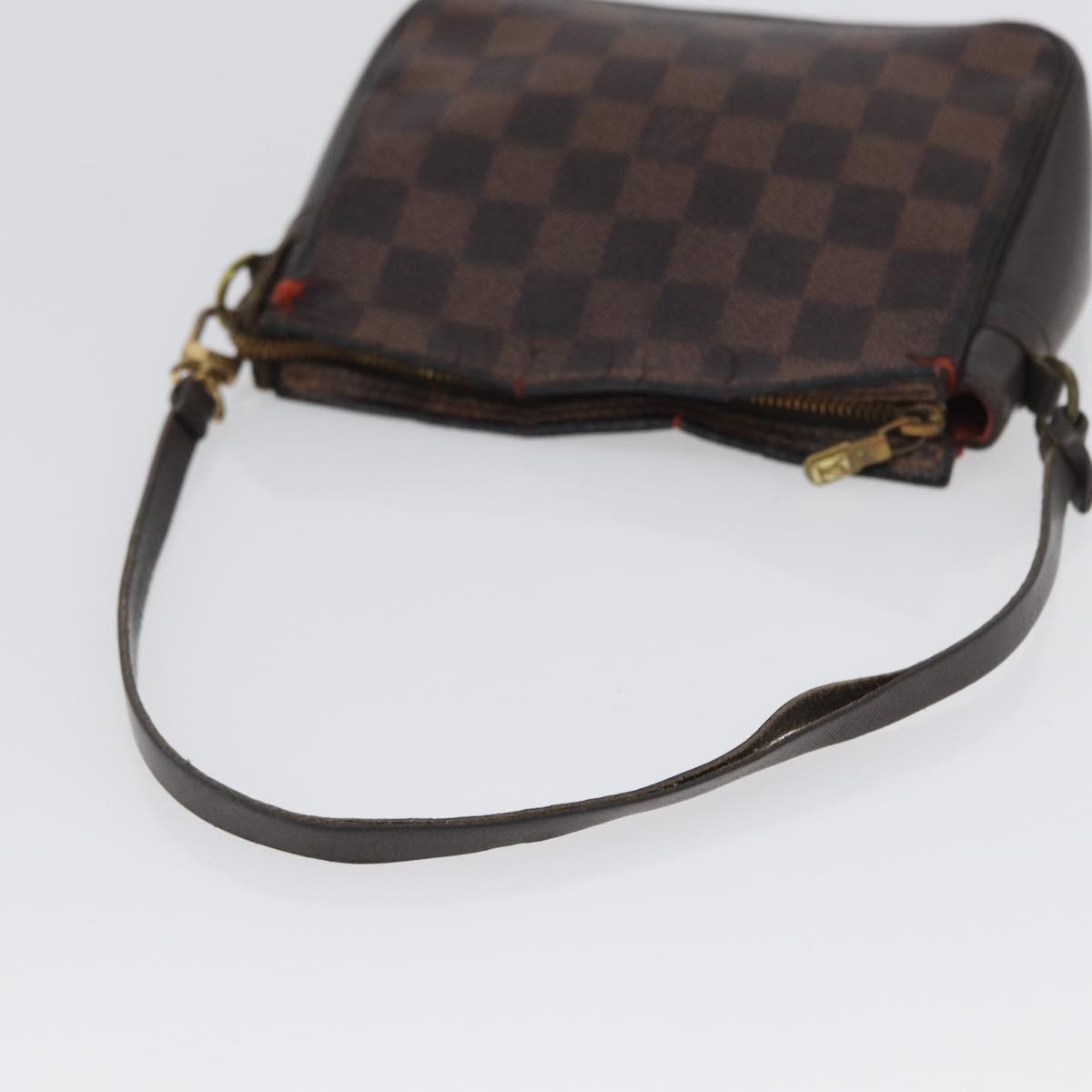 LOUIS VUITTON Damier Ebene Trousse Makeup Pouch N51982 LV Auth LNZ264