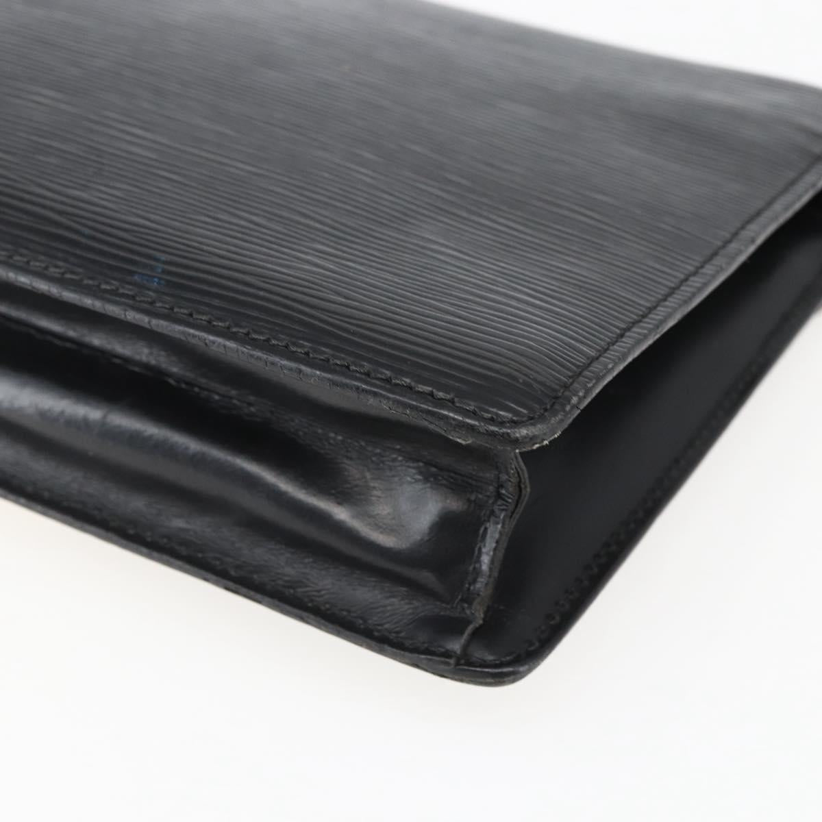 LOUIS VUITTON Epi Serie Dragonne Clutch Bag Black Noir M52612 LV Auth LNZ266