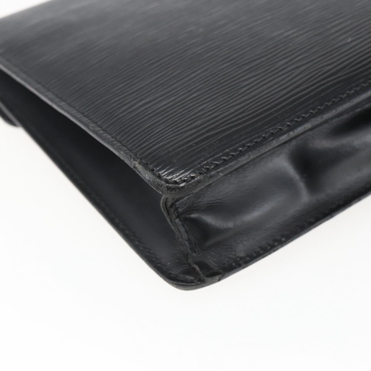 LOUIS VUITTON Epi Serie Dragonne Clutch Bag Black Noir M52612 LV Auth LNZ266