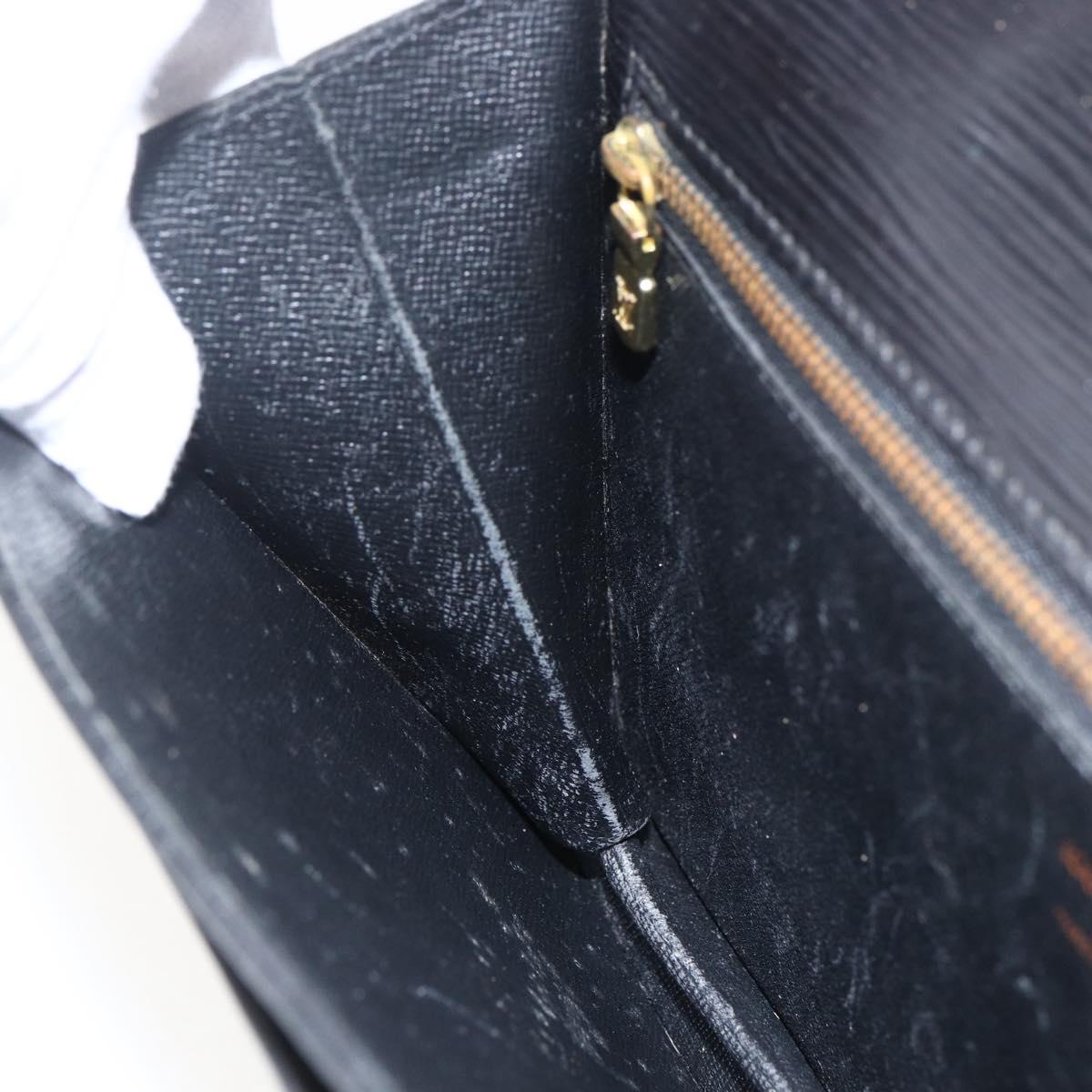 LOUIS VUITTON Epi Serie Dragonne Clutch Bag Black Noir M52612 LV Auth LNZ266