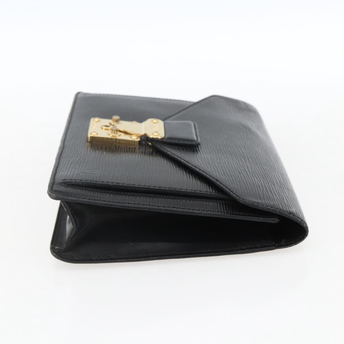 LOUIS VUITTON Epi Serie Dragonne Clutch Bag Black Noir M52612 LV Auth LNZ266