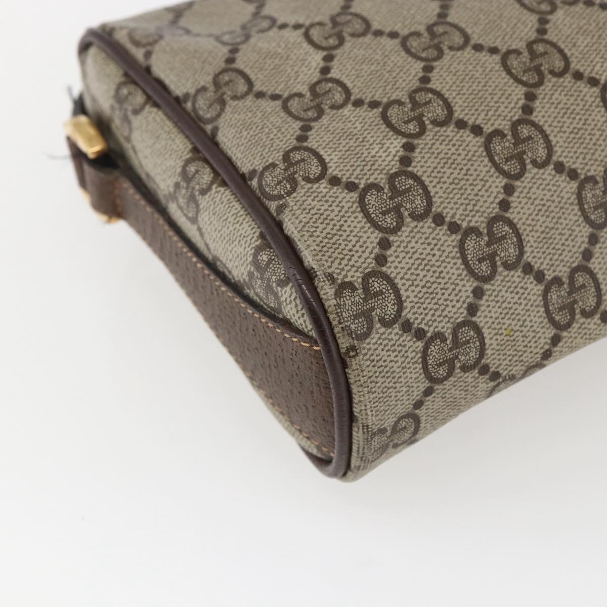 GUCCI GG Supreme Web Sherry Line Bag PVC Beige Gold 89 02 018 Auth LNZ269