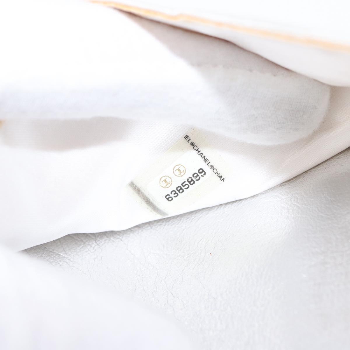 CHANEL New Travel Line Choco Bar Chain Shoulder Bag Nylon Silver CC Auth LNZ273A