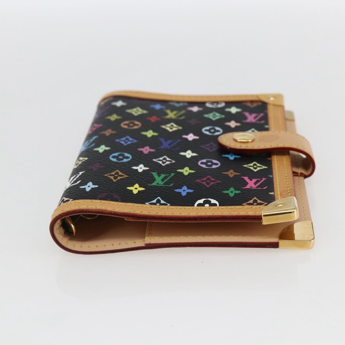 LOUIS VUITTON Multicolor Agenda PM Day Planner Cover Black R20895 Auth LNZ285V