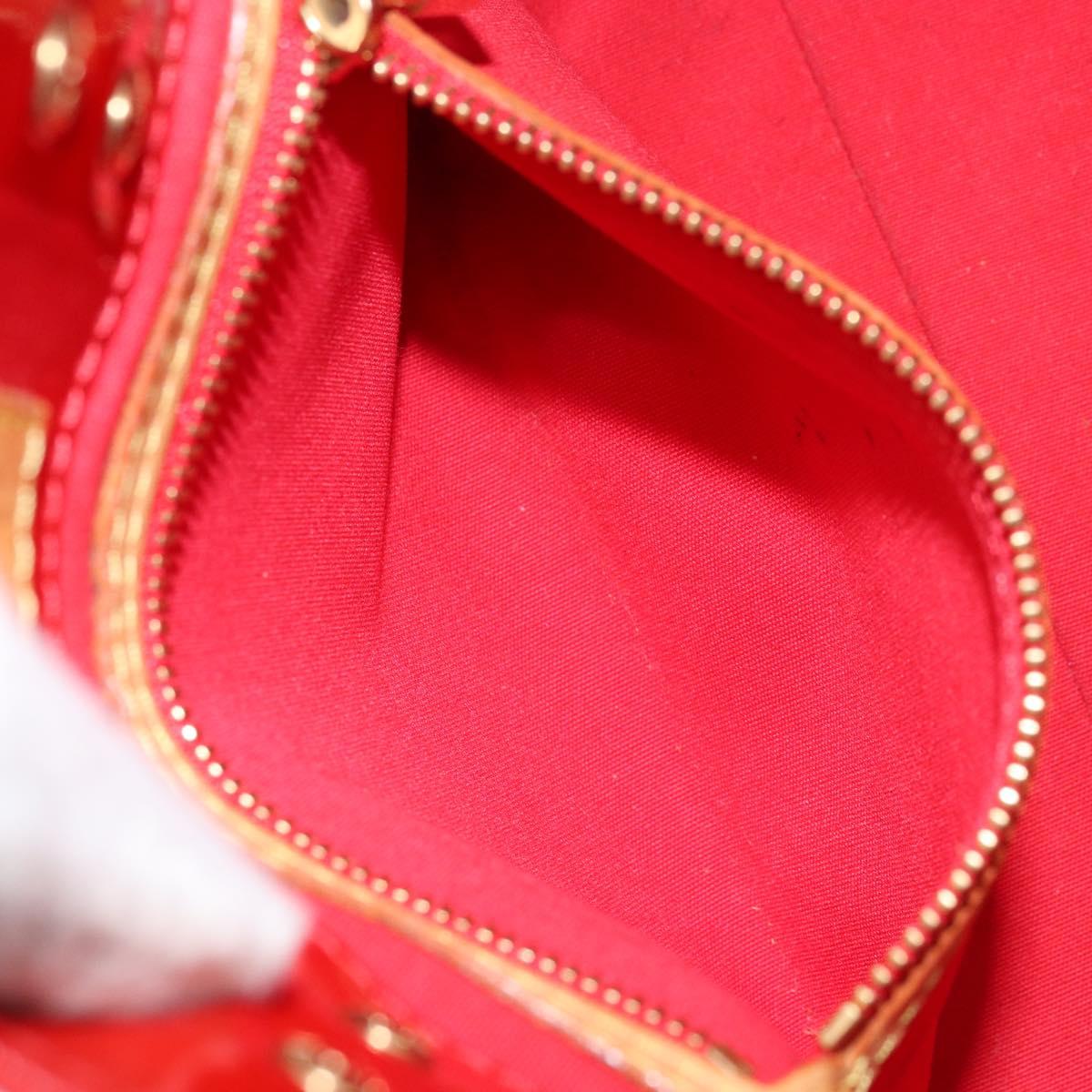 LOUIS VUITTON Monogram Vernis Reade PM Hand Bag Red Rouge M91088 LV Auth LNZ297