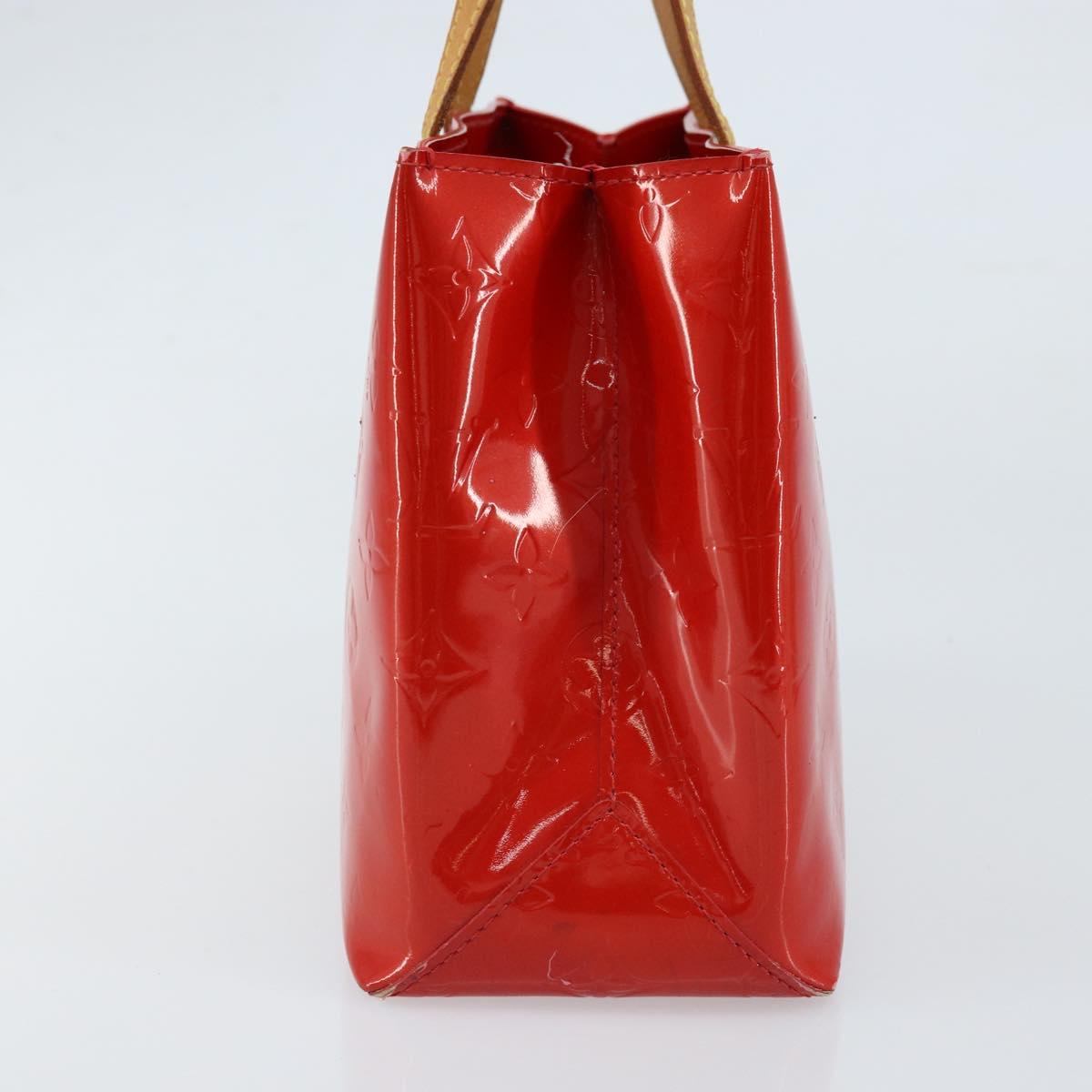 LOUIS VUITTON Monogram Vernis Reade PM Hand Bag Red Rouge M91088 LV Auth LNZ297
