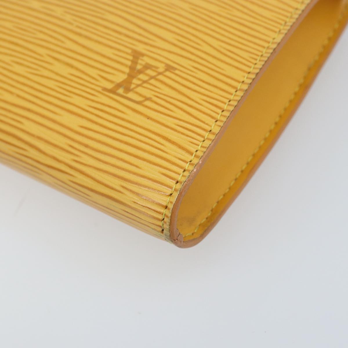 LOUIS VUITTON Epi Pochette Accessoires Pouch Yellow M52949 LV Auth LNZ299