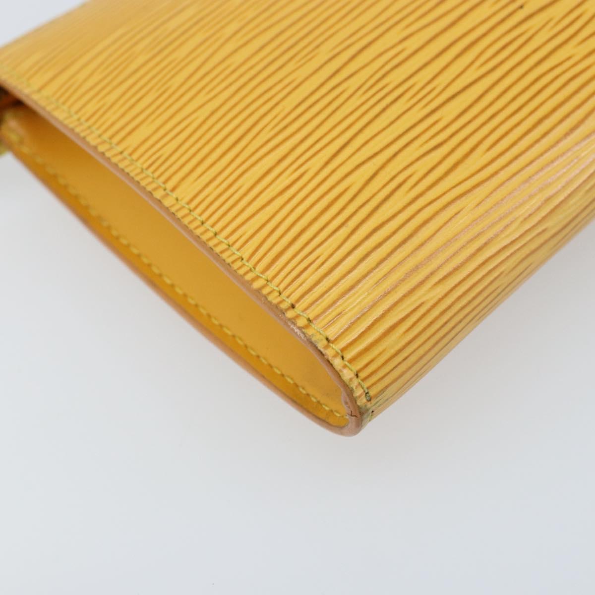 LOUIS VUITTON Epi Pochette Accessoires Pouch Yellow M52949 LV Auth LNZ299