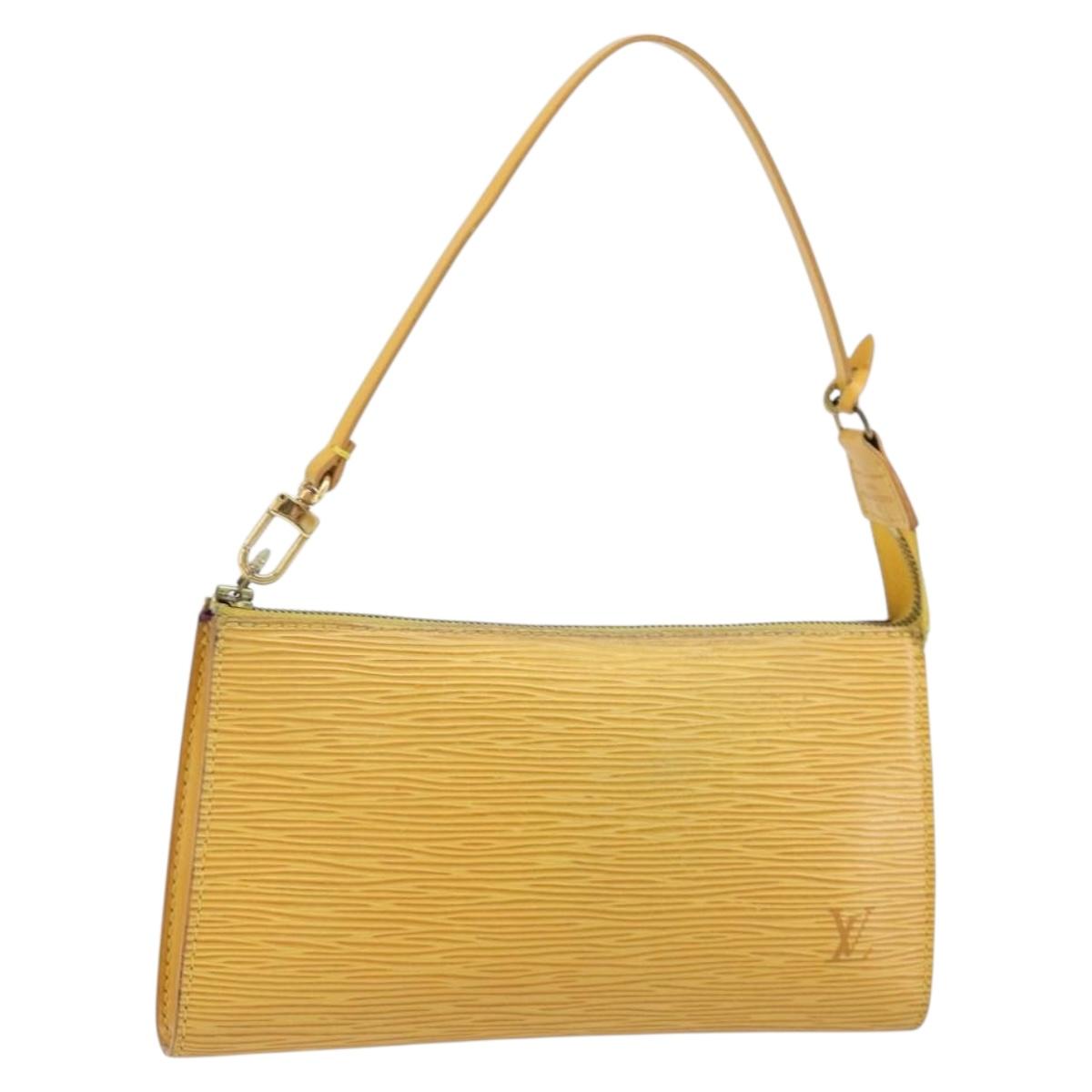 LOUIS VUITTON Epi Pochette Accessoires Pouch Yellow M52949 LV Auth LNZ299