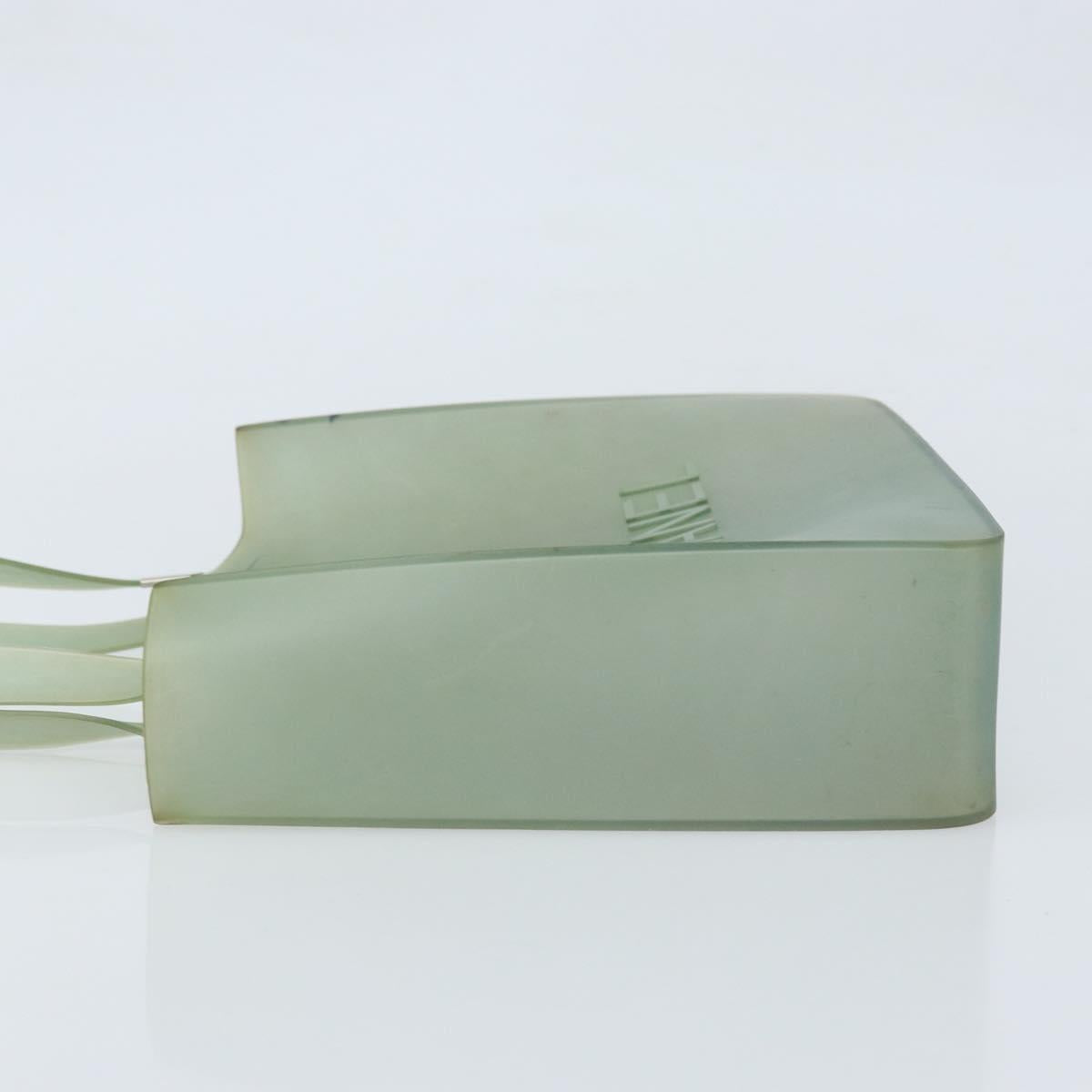 CHANEL Tote Bag Rubber Green CC Auth LNZ300