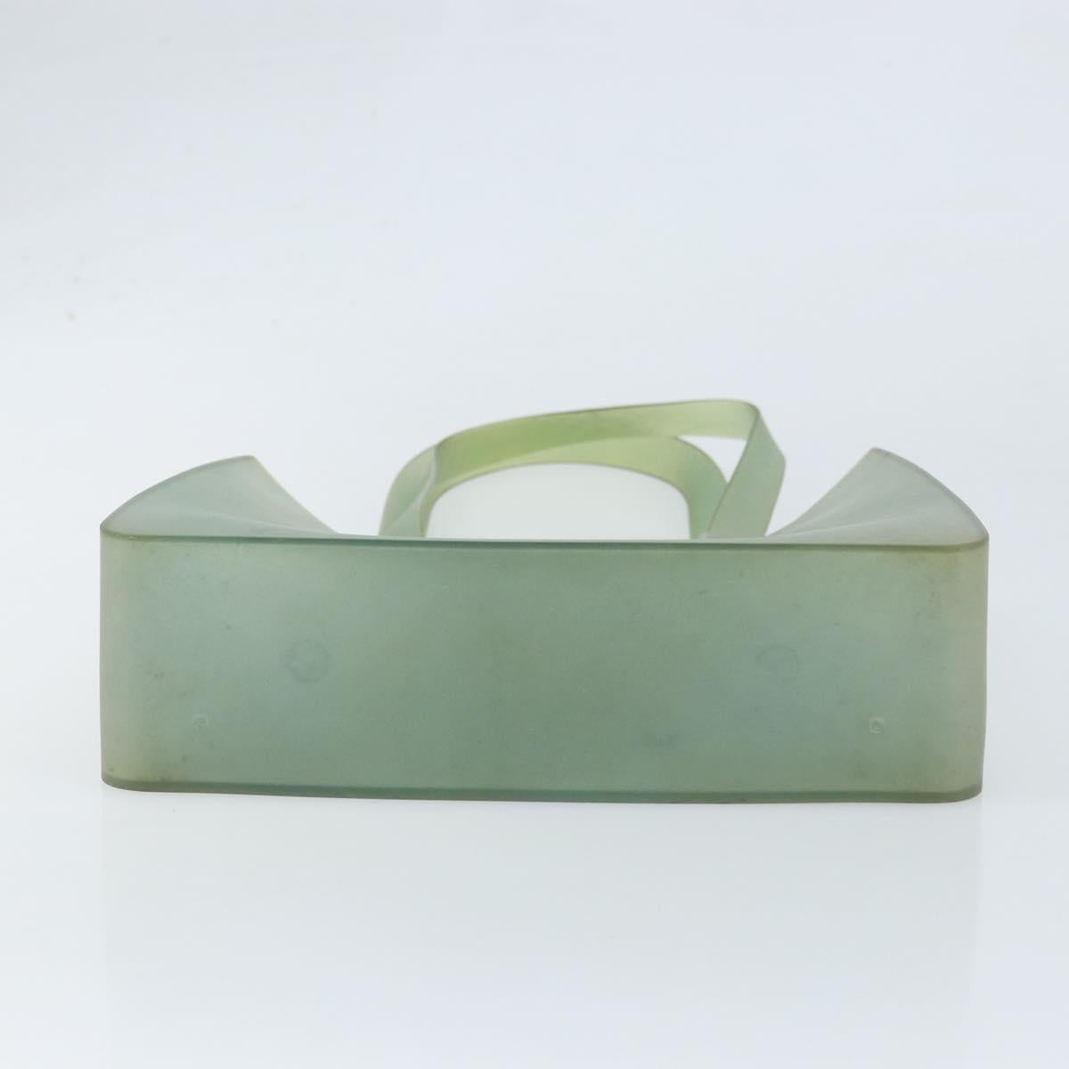 CHANEL Tote Bag Rubber Green CC Auth LNZ300