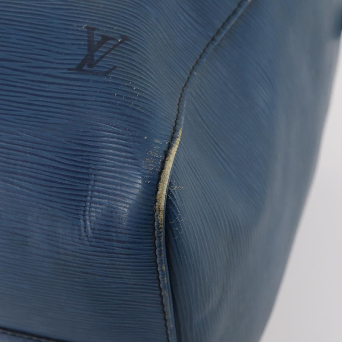 LOUIS VUITTON Epi Keepall 50 Boston Bag Blue M42965 LV Auth LNZ303