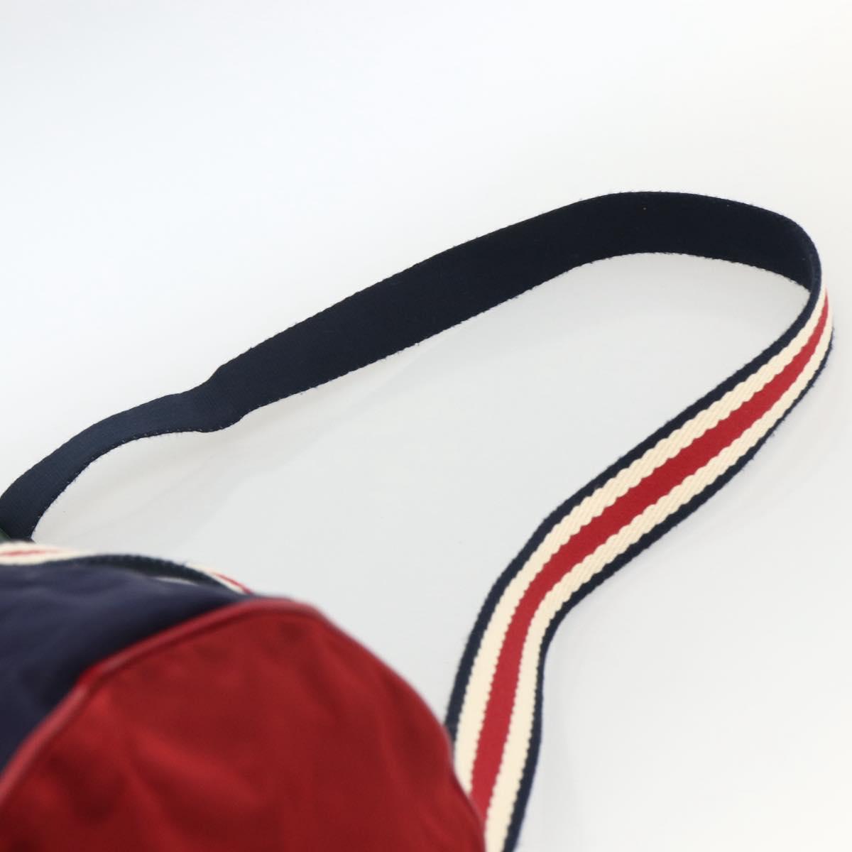 GUCCI Sherry Line Hand Bag Nylon 2way Navy Red 189657 Auth LNZ304