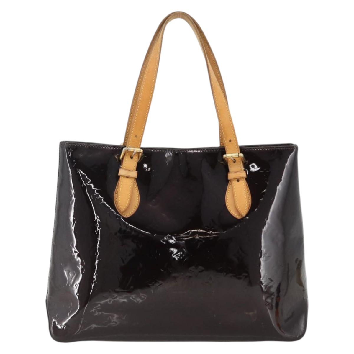 LOUIS VUITTON Monogram Vernis Brentwood Tote Bag Amarante M91994 LV Auth LNZ305