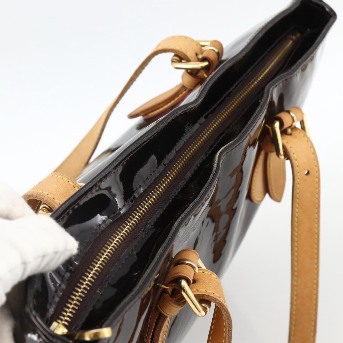 LOUIS VUITTON Monogram Vernis Brentwood Tote Bag Amarante M91994 LV Auth LNZ305