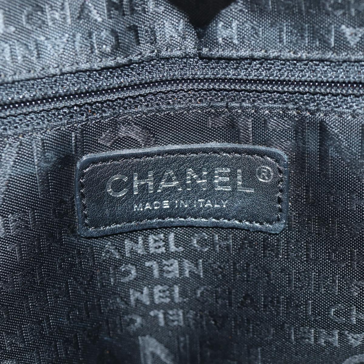 CHANEL Chain Camelia Shoulder Bag Tweed Purple Silver CC Auth LNZ320SAv