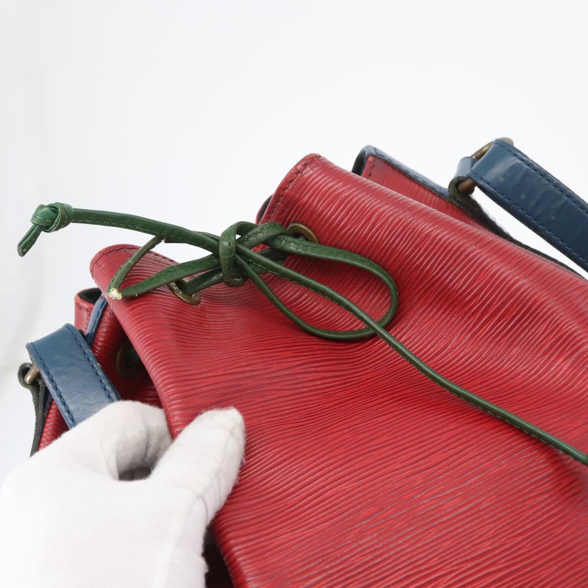 LOUIS VUITTON Epi Noe Shoulder Bag Tricolor Red Blue M44084 LV Auth LNZ323