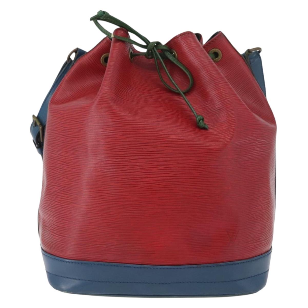 LOUIS VUITTON Epi Noe Shoulder Bag Tricolor Red Blue M44084 LV Auth LNZ323