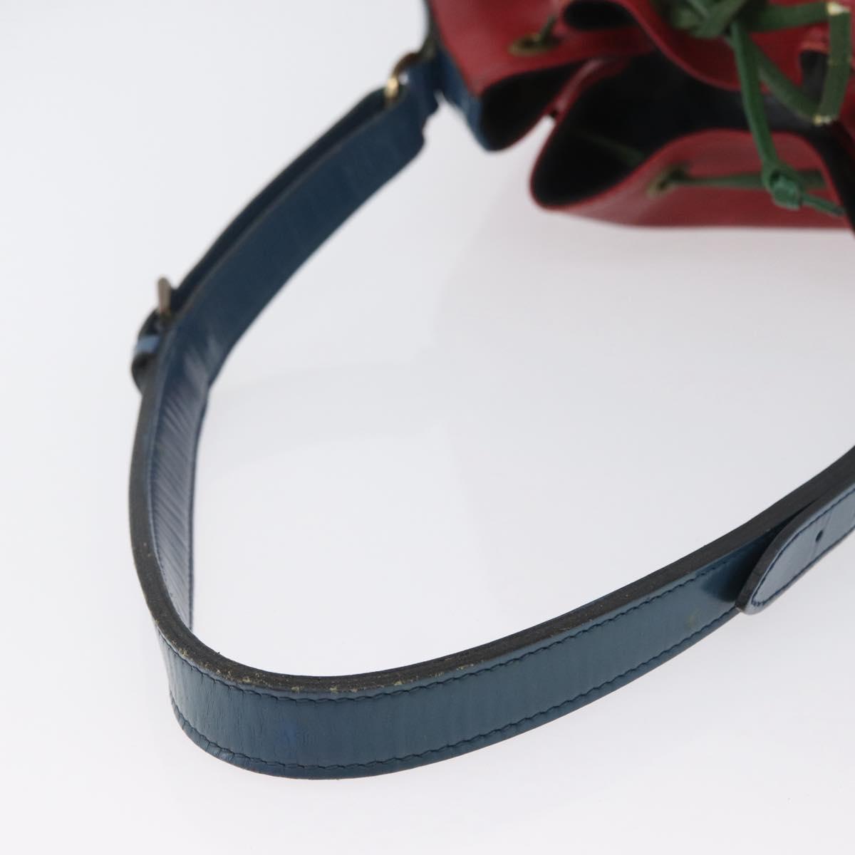 LOUIS VUITTON Epi Noe Shoulder Bag Tricolor Red Blue M44084 LV Auth LNZ323