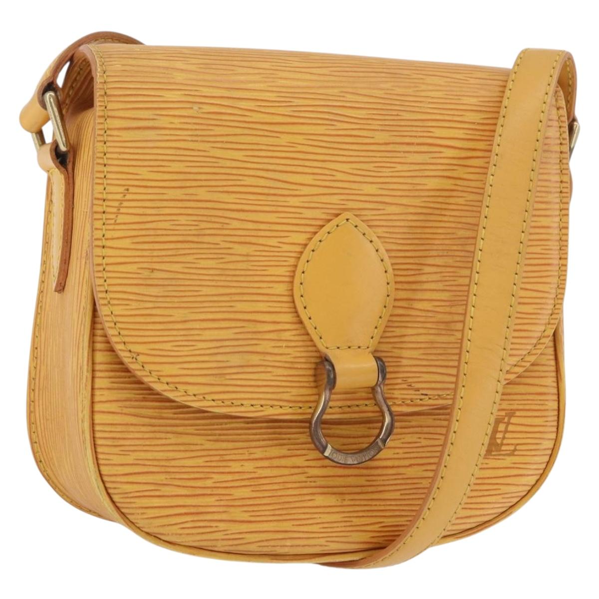 LOUIS VUITTON Epi Saint Cloud PM Shoulder Bag Yellow M52219 LV Auth LNZ331