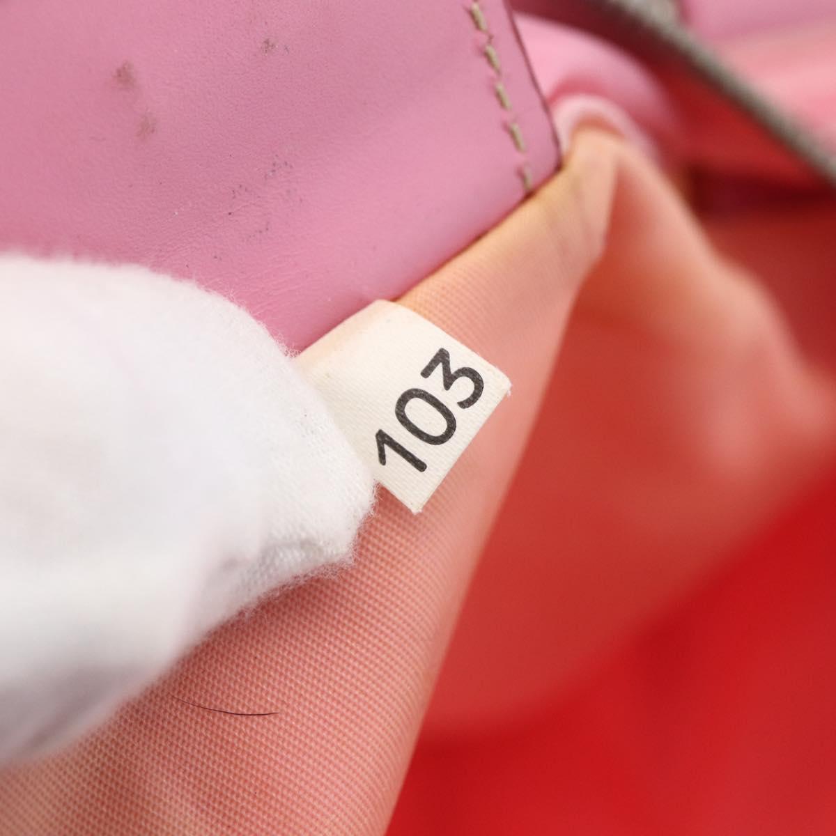 PRADA Shoulder Bag Nylon Leather Pink Silver Auth LNZ333