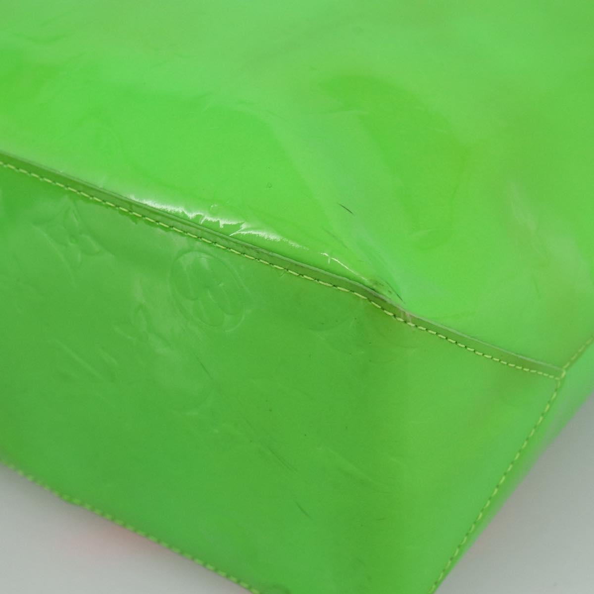 LOUIS VUITTON Monogram Vernis Fluo Reade MM Tote Bag Veil M91901 LV Auth LNZ334V