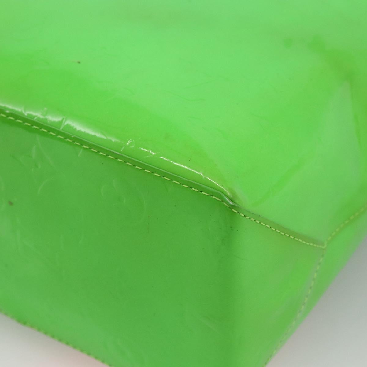 LOUIS VUITTON Monogram Vernis Fluo Reade MM Tote Bag Veil M91901 LV Auth LNZ334V