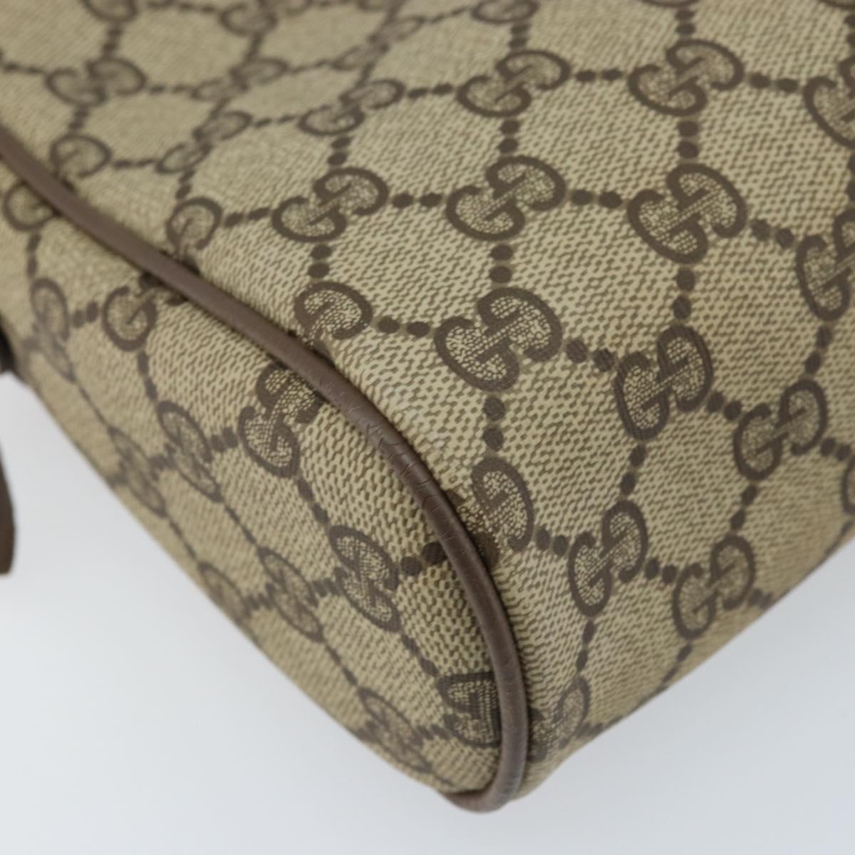 GUCCI GG Supreme Web Sherry Line Clutch Bag PVC Beige Gold 89 01 012 Auth LNZ341