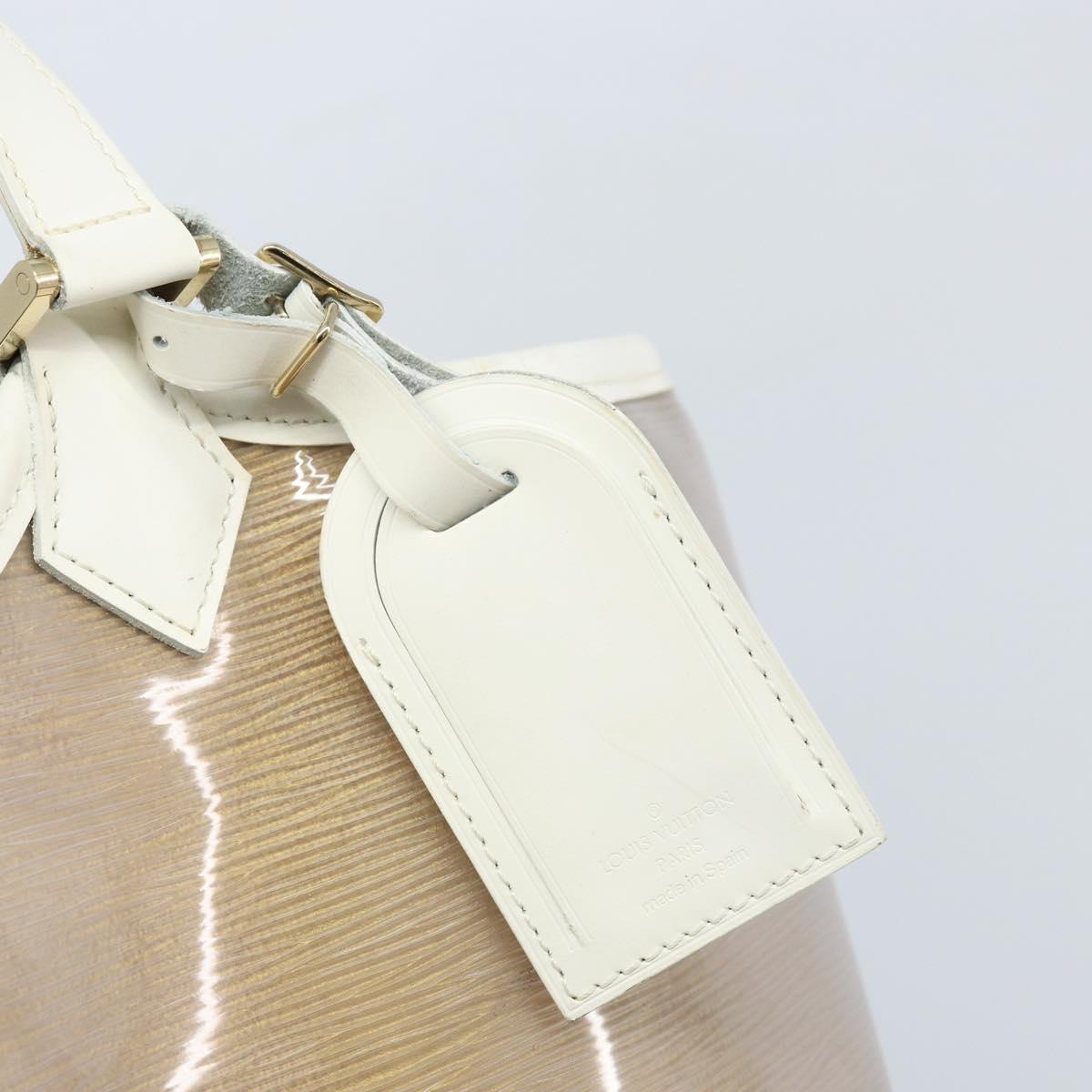 LOUIS VUITTON Epi Plage Lagoon Bay Tote Bag White Clear M92151 LV Auth LNZ349